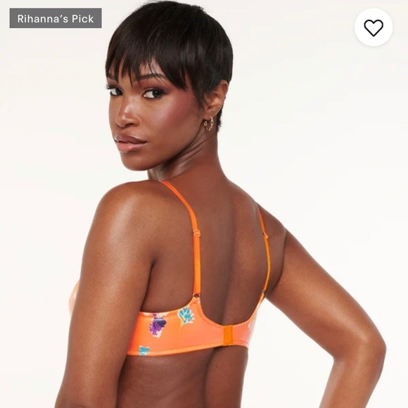 Savage X Fenty. 34B. Orange Créme Bedtime Bouquet Print - Picture 2 of 8